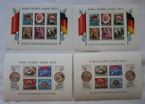 4 x DDR Block 8 & 9 A und B (Karl Marx) Postfrisch ** (108976)