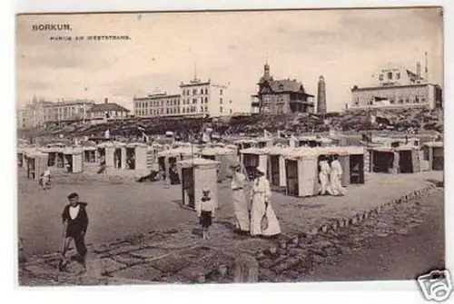34180 Ak Borkum Partie am Weststrand um 1910