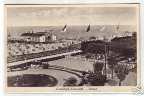 09476 Ak Ostseebad Zinnowitz Strandansicht 1930