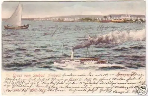 13051 Ak Gruß vom Seebad Ahlbeck Panorama 1907