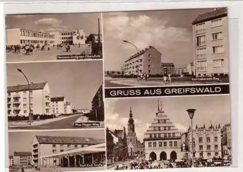 26395 Mehrbild Ak Gruss aus Greifswald 1969