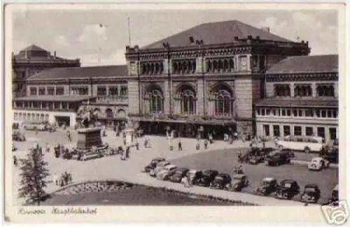 11384 Ak Hannover Hauptbahnhof 1955