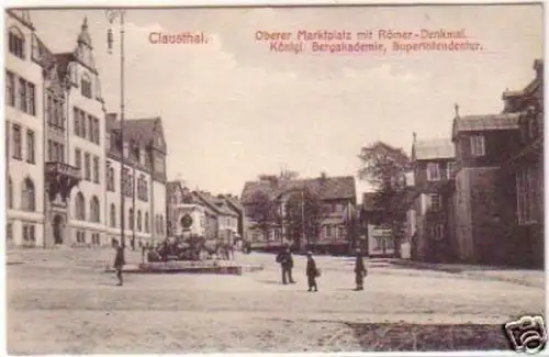20565 Ak Clausthal Oberer Marktplatz Bergakademie 1910