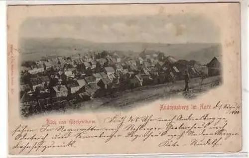 40134 Ak Andreasberg Blick vom Glockenturm um 1900