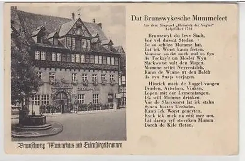 20206 Lied Ak Braunschweig Eulenspiegelbrunnen 1959