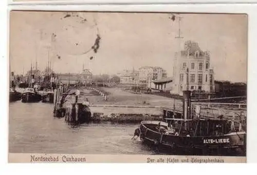 52304 Ak Nordseebad Cuxhaven Cuxhaven Hafen und Telegraphenhaus 1907