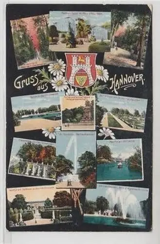 52594 Mehrbild Ak Gruß aus Hannover mit Stadtansichten 1918