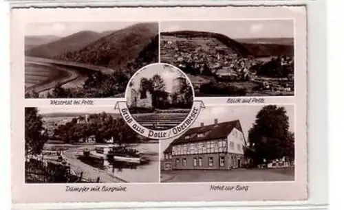 41019 Mehrbild Ak Gruß aus Polle an der Oberweser 1958