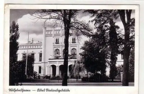47718 Ak Wilhelmshaven altes Stationsgebäude 1938
