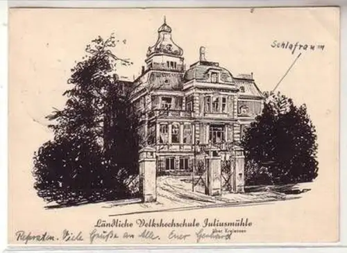 44631 Ak Ländliche Volkshochschule Juliusmühle über Kreiensen 1951