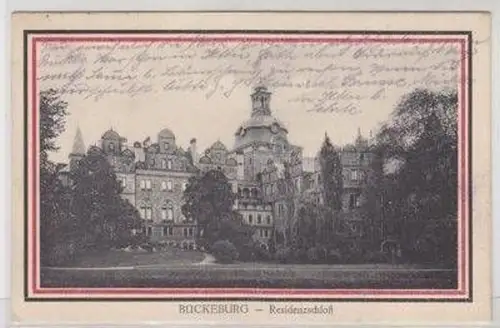 46915 Patriotika Ak Bückeburg Residenzschloß 1919