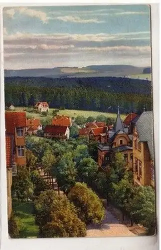 56068 Ak Braunlage (Oberharz) Blick auf die Untere Bergstrasse um 1930