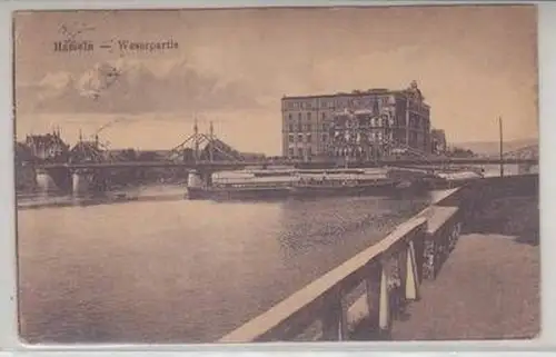 55035 Ak Hameln Weserpartie um 1920