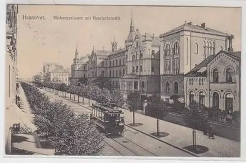 54696 Ak Hannover Misburgerdamm mit Henriettenstift 1913