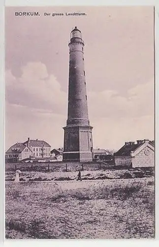 66458 Ak Borkum der grosse Leuchtturm um 1920