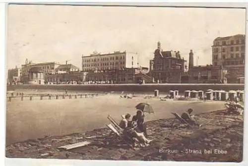 35701 Ak Borkum Strand bei Ebbe 1926