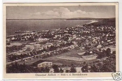 30753 Ak Ostseebad Ahlbeck Blick v.d. Bismarckwarte 1929