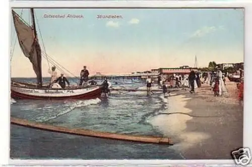 11494 Ak Ostseebad Ahlbeck - Strandleben 1911