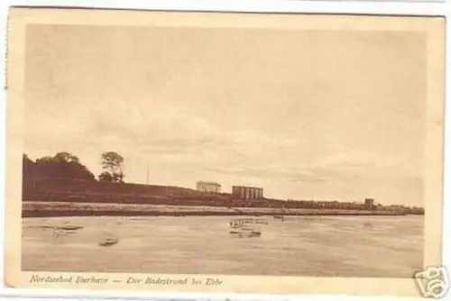 03520 Ak Nordseebad Burhave Badestrand bei Ebbe 1926