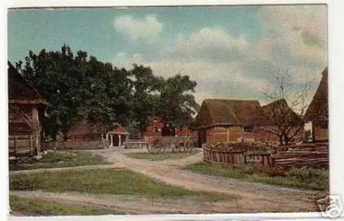 10730 Ak aus dem Heidedorf Sandhatten 1908