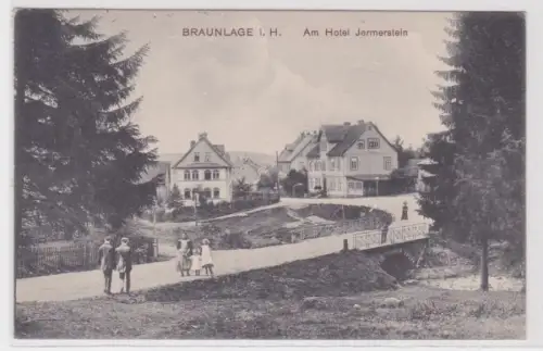 95424 Ak Braunlage im Harz - Partie am Hotel Jermerstein 1912