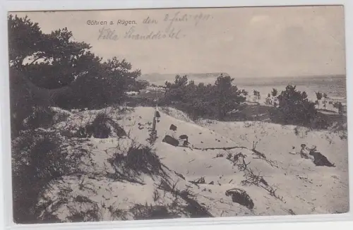 67977 Ak Göhren auf Rügen Dünenlandschaft 1910