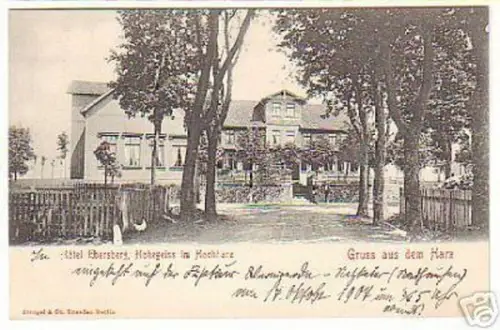 06041 Ak Hohegeiss im Hochharz Hotel Ebersberg um 1900