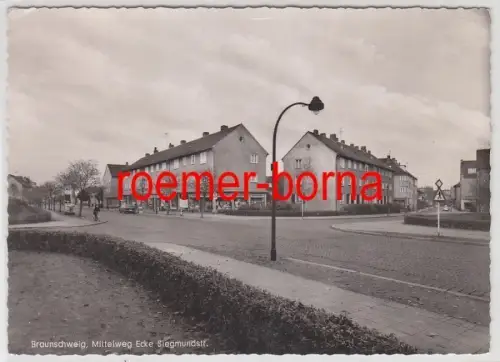 70585 Ak Braunschweig Mittelweg Ecke Siegmundstrasse 1966