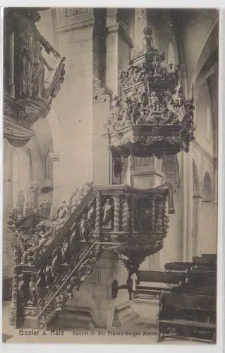 55751 Ak Goslar am Harz Kanzel in der Frankenberger Kirche 1914