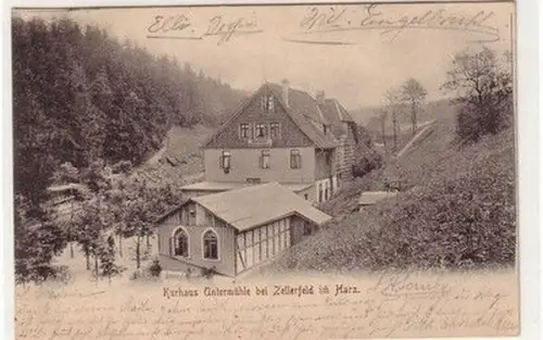 59884 Ak Kurhaus Untermühle bei Zellerfeld im Harz 1901