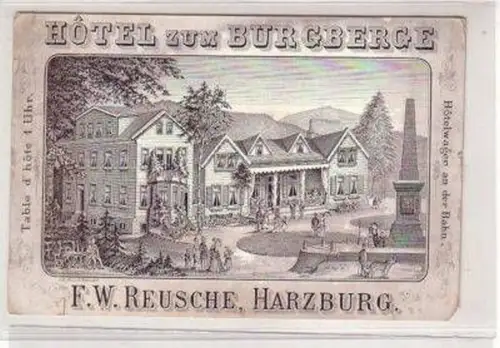 49149 Ak Harzburg Hotel zum Burgberge Reusche um 1900