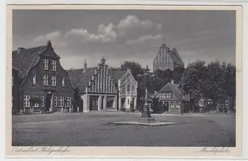53212 Ak Ostseebad Heiligenhafen Marktplatz um 1930