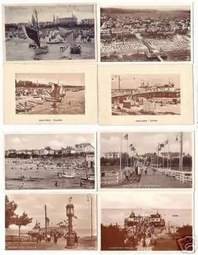 08867/8 Ak Ostseebad Ahlbeck Seebrücke usw. um 1930