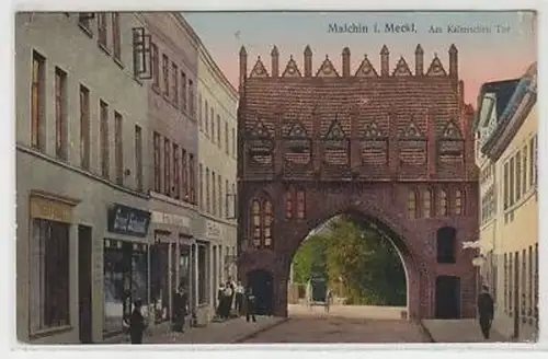 43880 Ak Malchin in Mecklenburg am Kalenschen Tor 1914