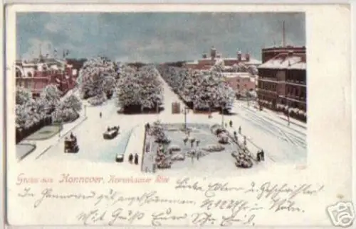 07228 Ak Gruß aus Hannover Herrenhauser Allee 1902