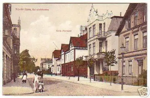 12258 Ak Nordenham Bahnhofstrasse Postamt um 1915