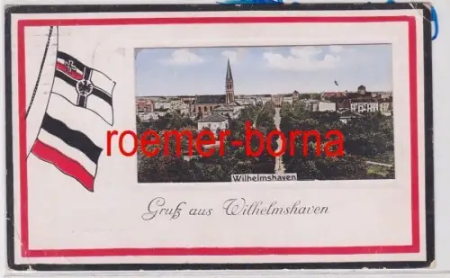 86145 patriotische Ak Gruß aus Wilhelmshaven 1915