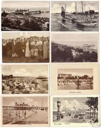 08865/8 Ak Ostseebad Ahlbeck auf Usedom um 1940