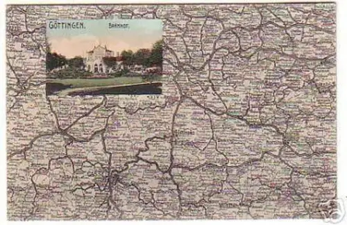 18241 Landkarten Ak Göttingen Bahnhof um 1910
