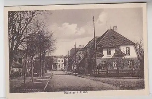 40153 Ak Munster in Hannover Strassenansicht 1925
