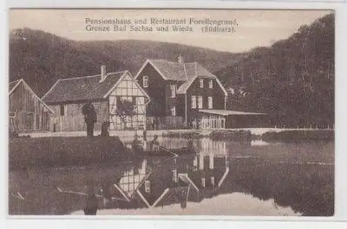 49629 Ak Restaurant Forellengrund bei Bad Sachsa 1923