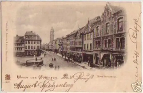 11239 Ak Gruss aus Göttingen Weenderstrasse 1898