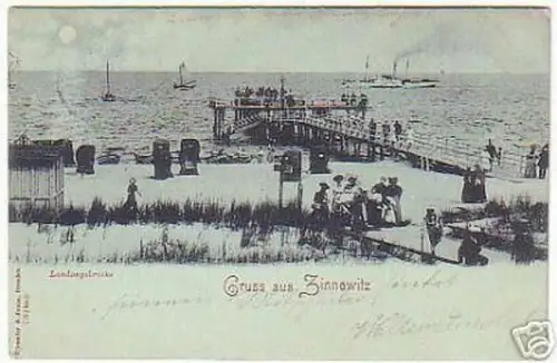 08725 Mondscheinkarte Gruß aus Zinnowitz 1898