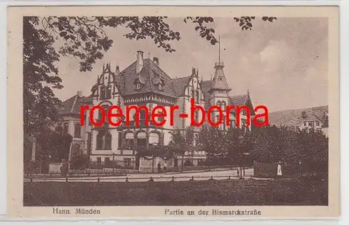 37380 Ak Hann. Münden Partie an der Bismarckstrasse 1929