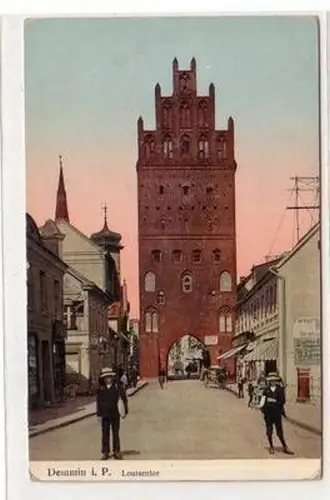 57308 Ak Demmin in Pommern Louisentor 1919