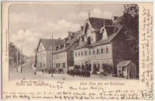 15480 Ak Gruß aus Clausthal mit Rollstrasse 1900