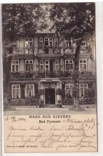 50196 Ak Bad Pyrmont Haus Rud. Sievers 1907