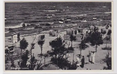94551 Ak Ostseebad Lubmin in Pommern Strandansicht 1933