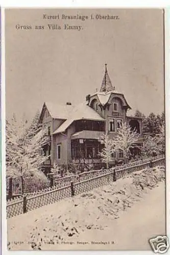 25860 Ak Gruß aus Braunlage Oberharz Villa Emmy um 1925