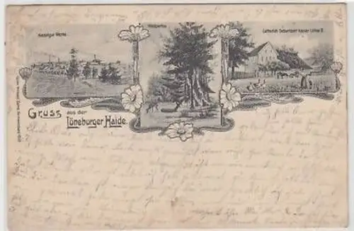 41174 Ak Gruß aus der Lüneburger Haide 1900
